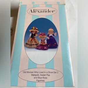 Madame Alexander old woman, who lived in a shoe set  2 figurines